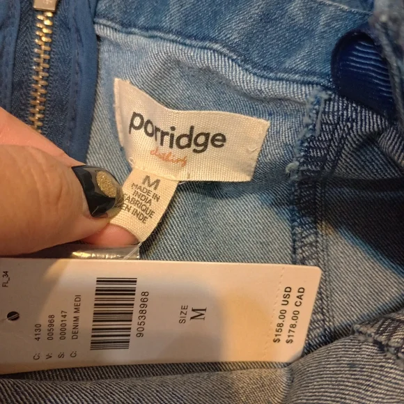 Anthropologie Porridge Rosette Denim Slim Mini Dress feminine romantic - Picture 6 of 11